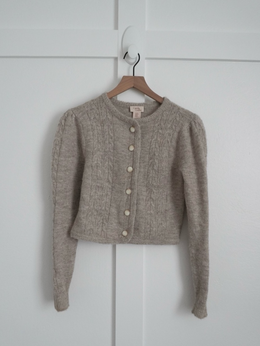 Revolve Camila Coelho Cable Knit Cardigan Sweater